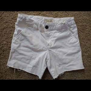 White denim shorts